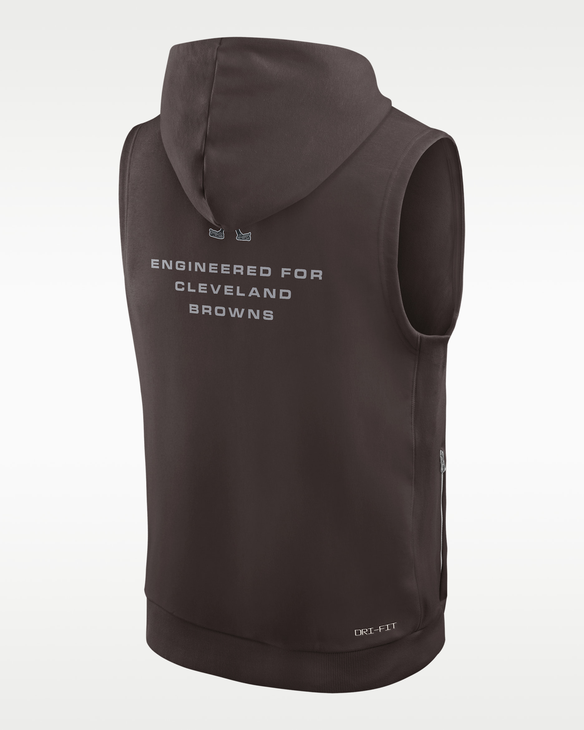 【New】Deuxieme Classe Sleeveless Pullover Cleveland Browns Sideline Men's Nike Dri-FIT NFL Sleeveless